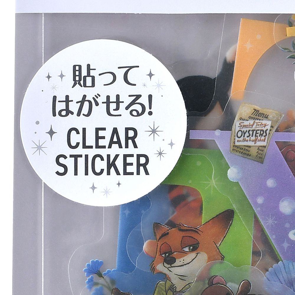 ディズニーキャラクター シール・ステッカー クリア 貼ってはがせる イニシャル Sticker Collection