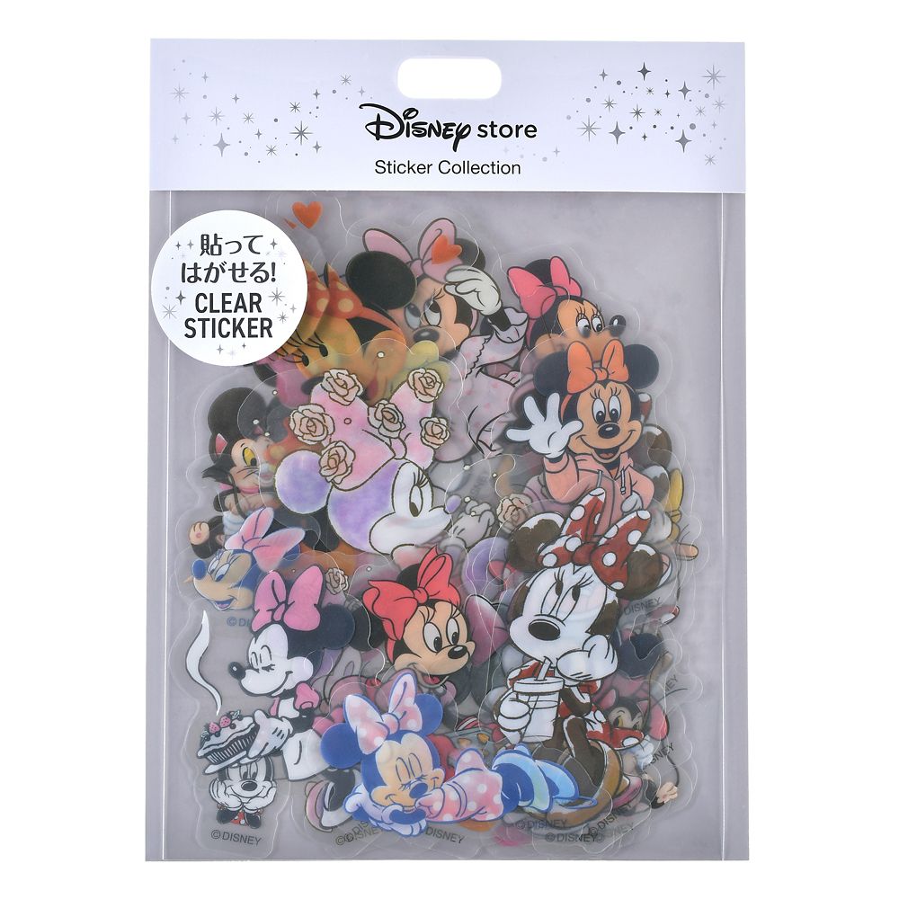 ミニー＆フィガロ シール・ステッカー クリア 貼ってはがせる ミックス Sticker Collection