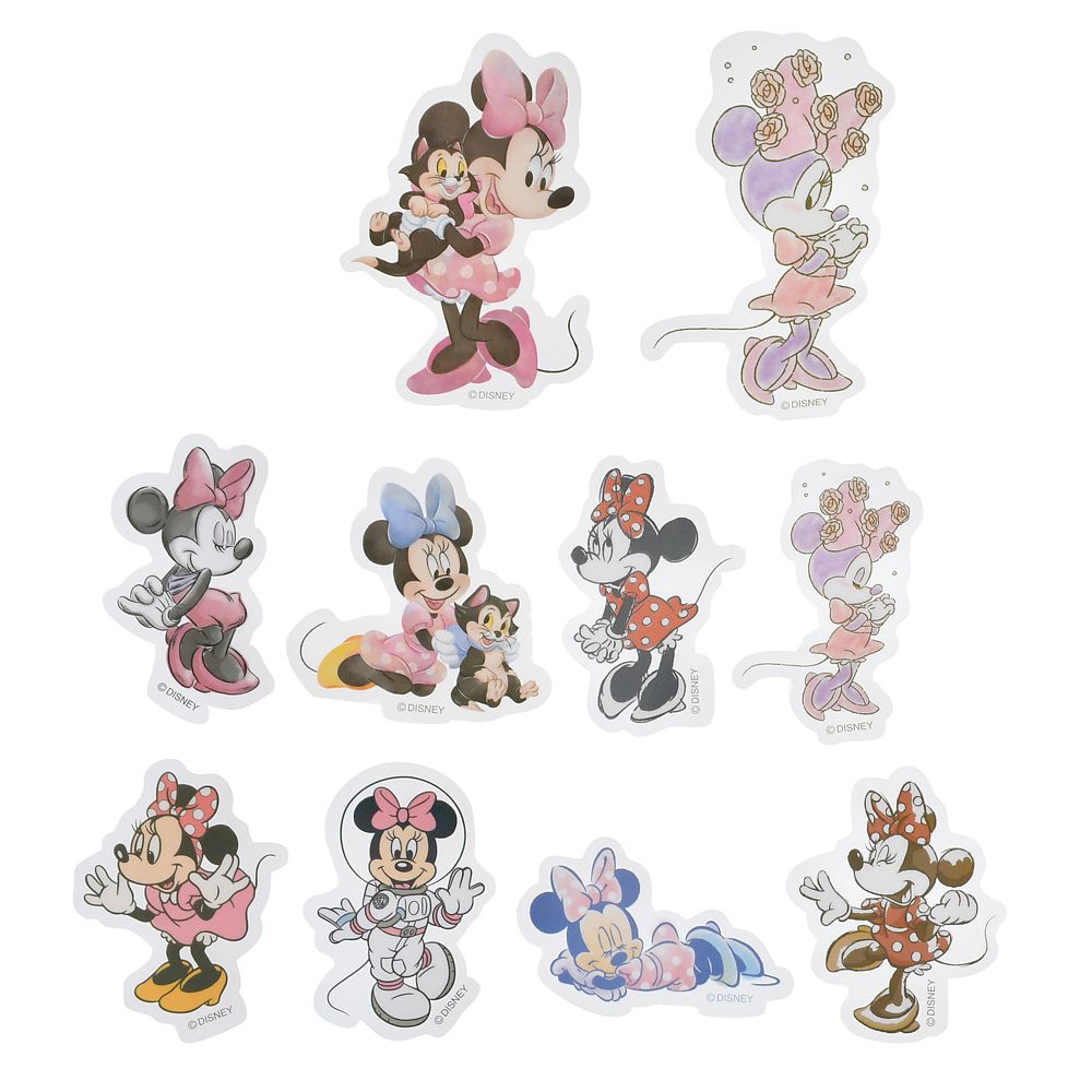 ミニー＆フィガロ シール・ステッカー クリア 貼ってはがせる ミックス Sticker Collection