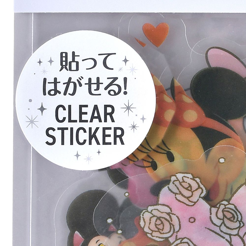 ミニー＆フィガロ シール・ステッカー クリア 貼ってはがせる ミックス Sticker Collection