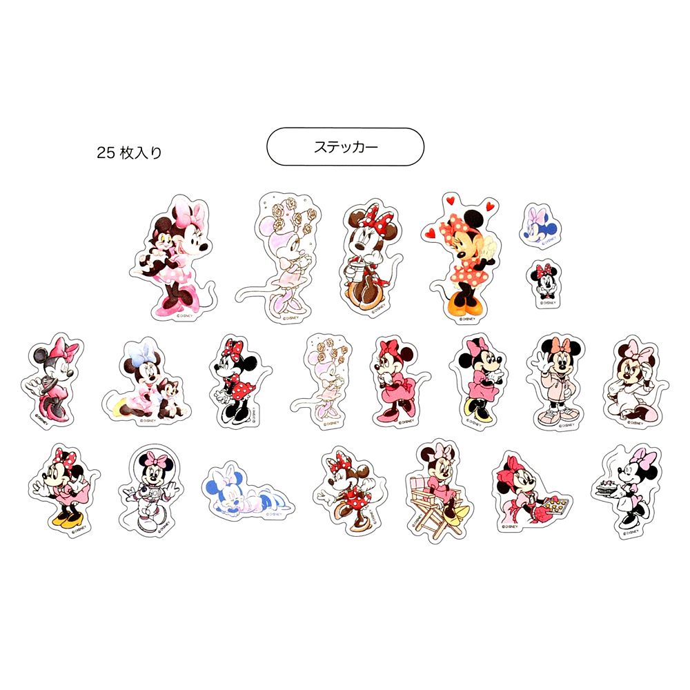 ミニー＆フィガロ シール・ステッカー クリア 貼ってはがせる ミックス Sticker Collection