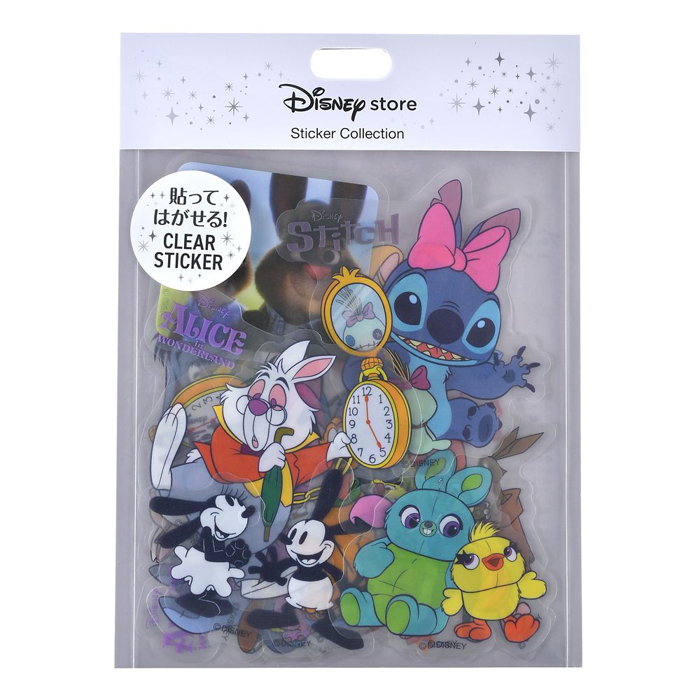 ディズニーキャラクター シール・ステッカー クリア 貼ってはがせる Long ears Sticker Collection