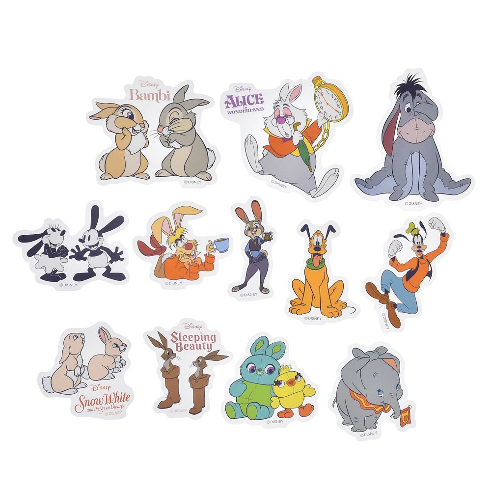 ディズニーキャラクター シール・ステッカー クリア 貼ってはがせる Long ears Sticker Collection