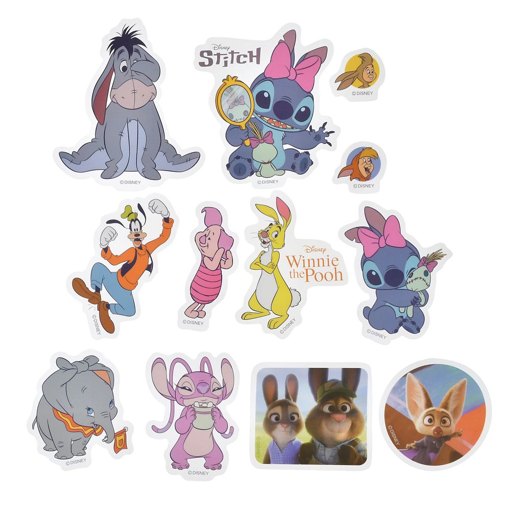 ディズニーキャラクター シール・ステッカー クリア 貼ってはがせる Long ears Sticker Collection