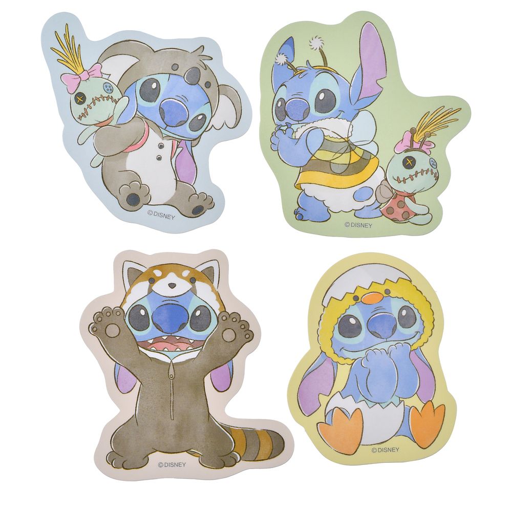 スティッチ＆スクランプ シール・ステッカー ダイカット Costume Sticker Collection