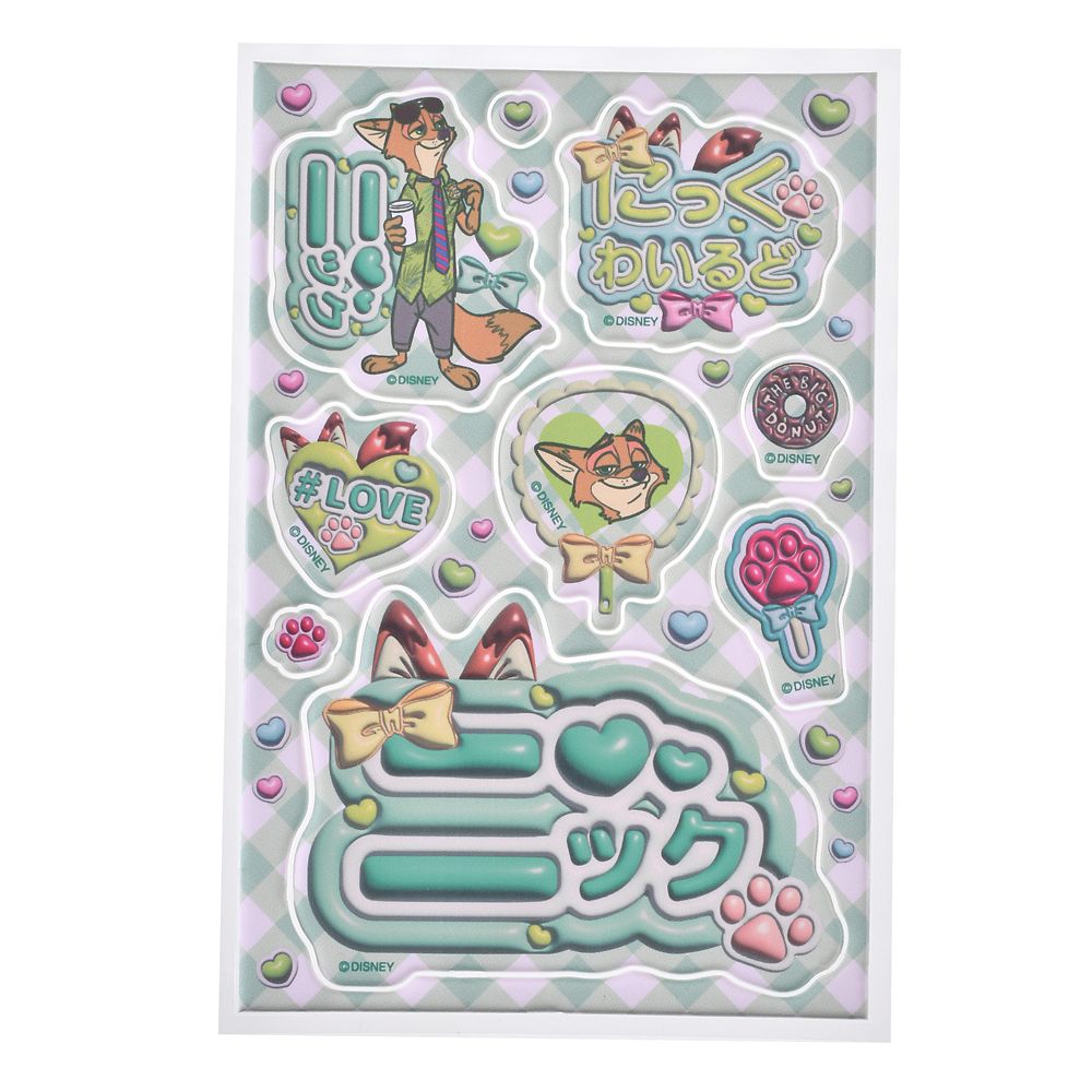 ニック・ワイルド シール・ステッカー 推し文字 ぷっくり Sticker Collection
