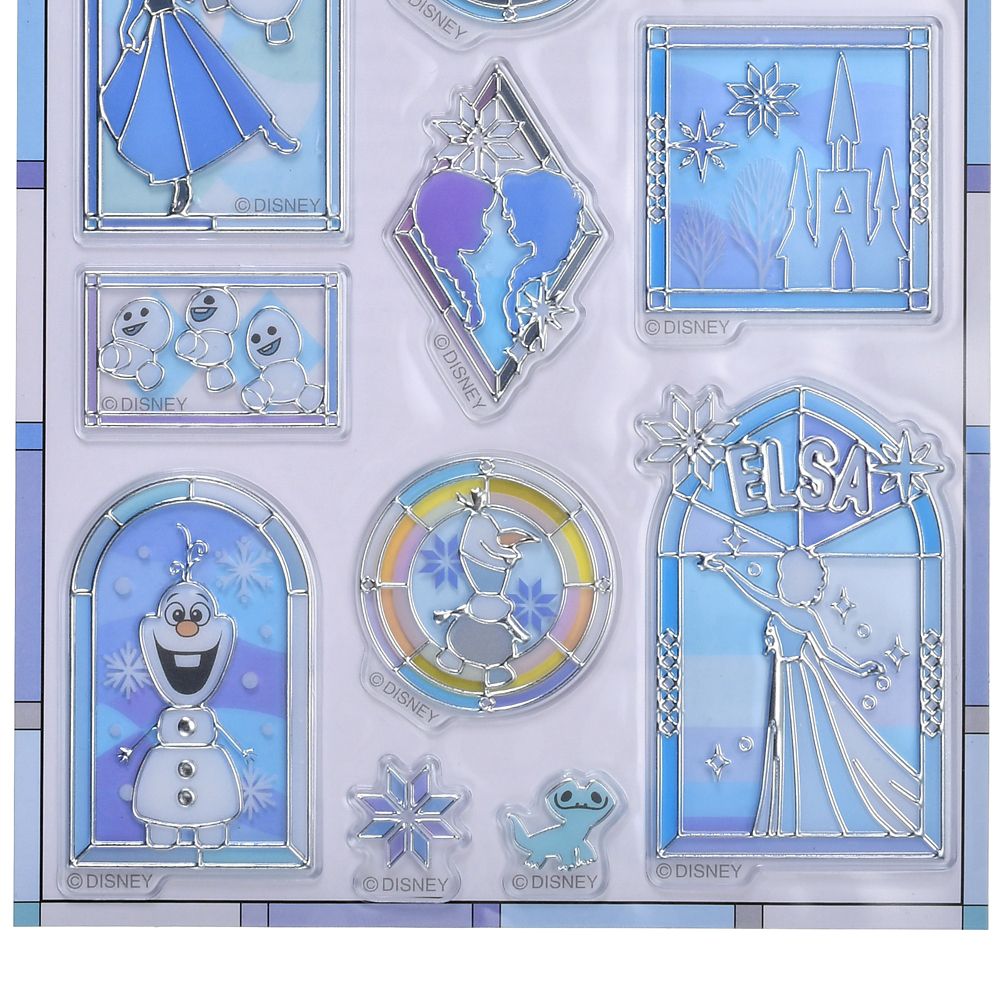 アナと雪の女王 シール・ステッカー ステンドグラス風 Sticker Collection