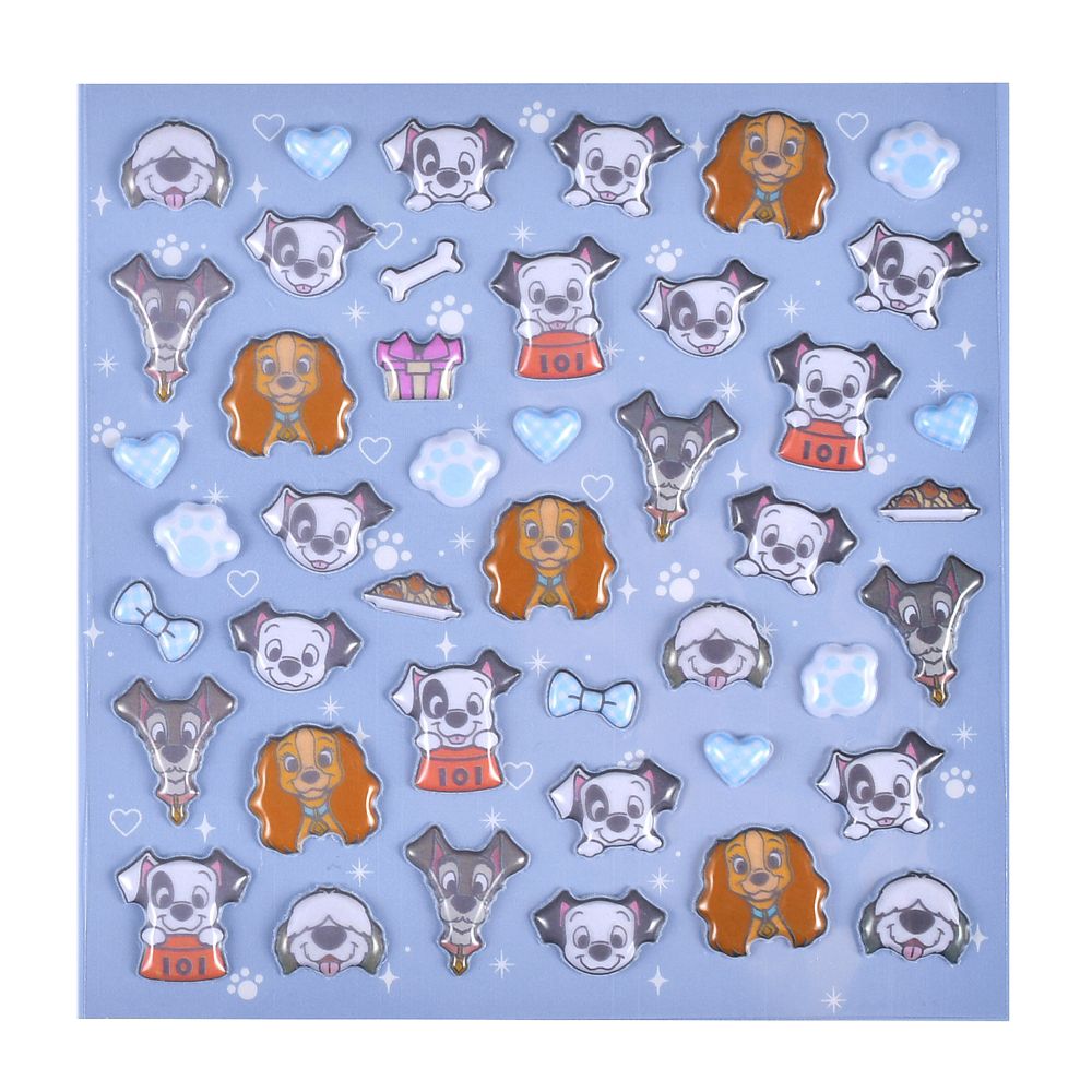 わんわん物語、リトル・マーメイド、101匹わんちゃん シール・ステッカー ダイカット プチ Sticker Collection