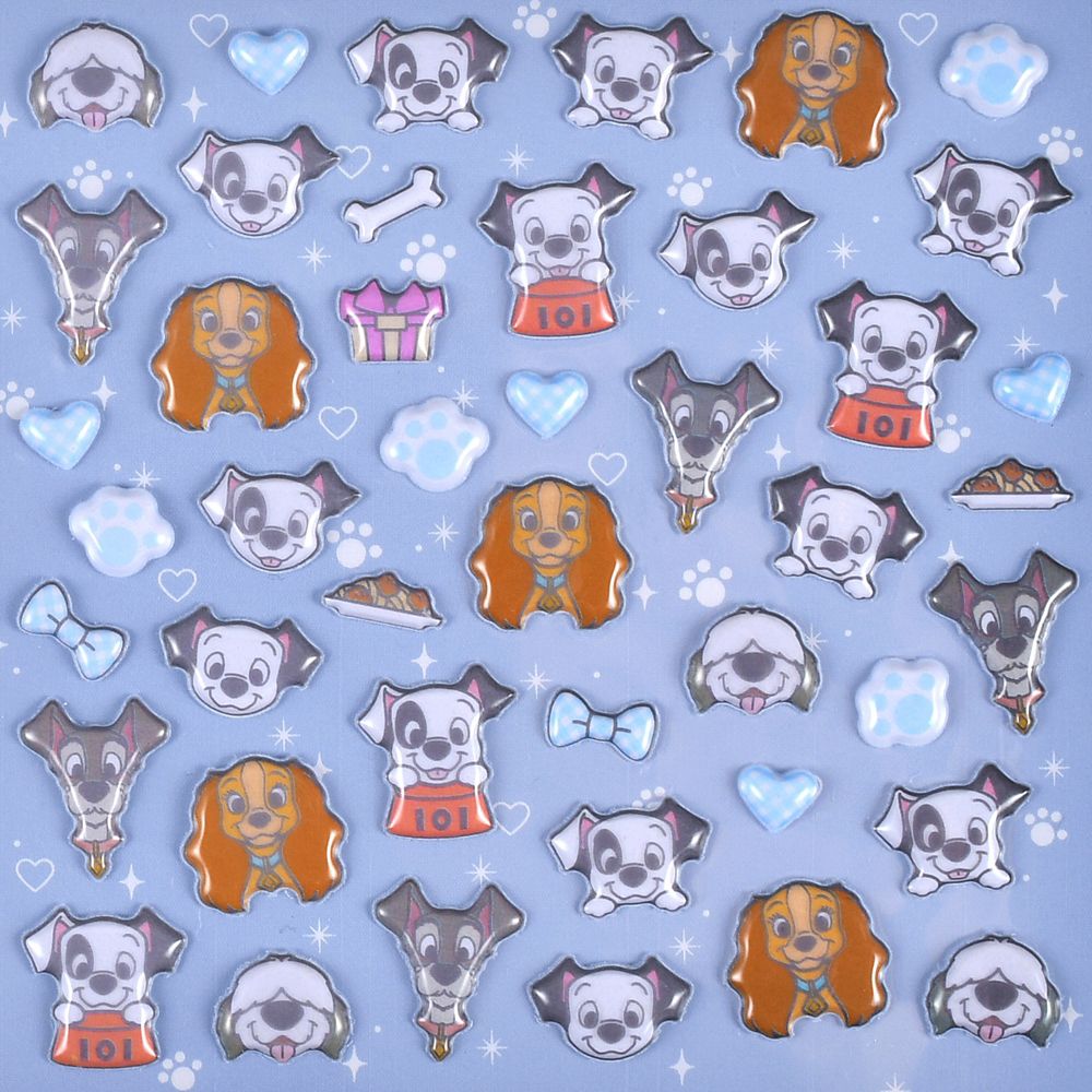 わんわん物語、リトル・マーメイド、101匹わんちゃん シール・ステッカー ダイカット プチ Sticker Collection
