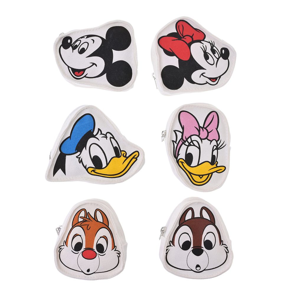 ミッキー＆フレンズ シークレットポーチ カラビナ付き フェイスダイカット