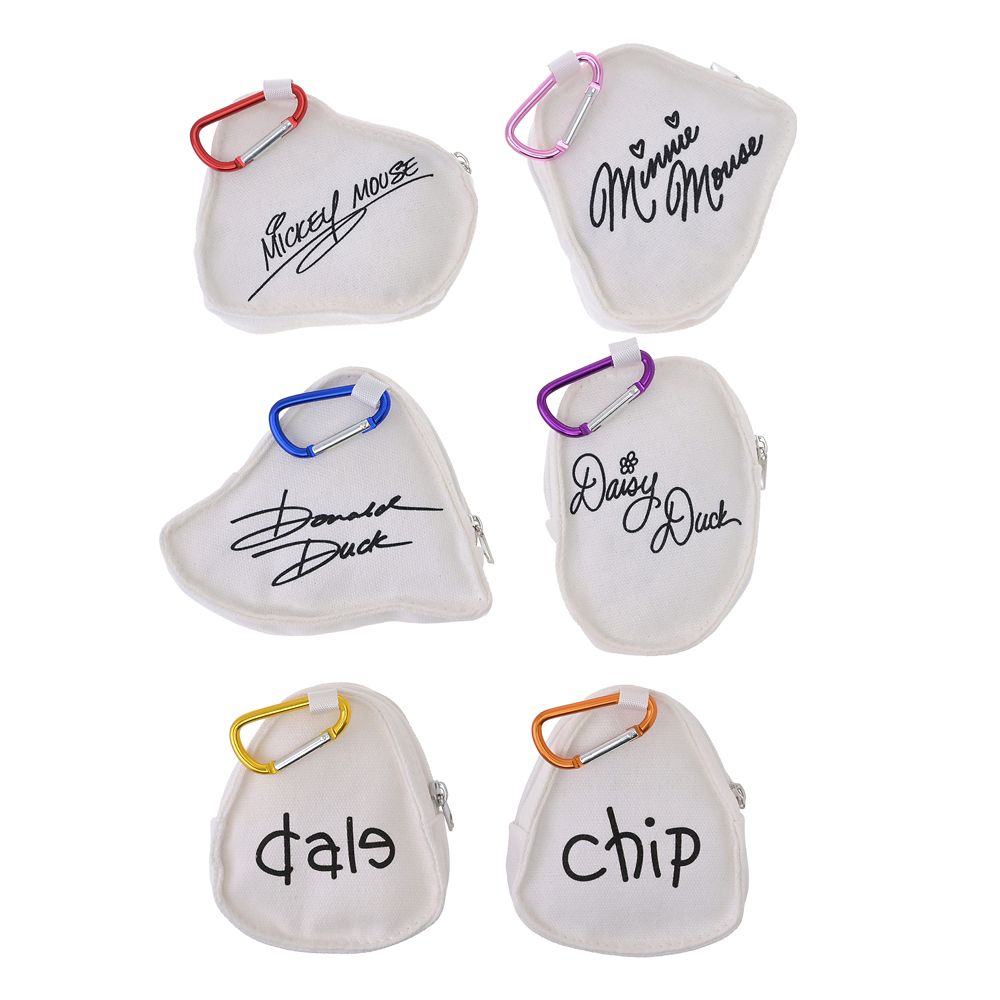 ミッキー＆フレンズ シークレットポーチ カラビナ付き フェイスダイカット