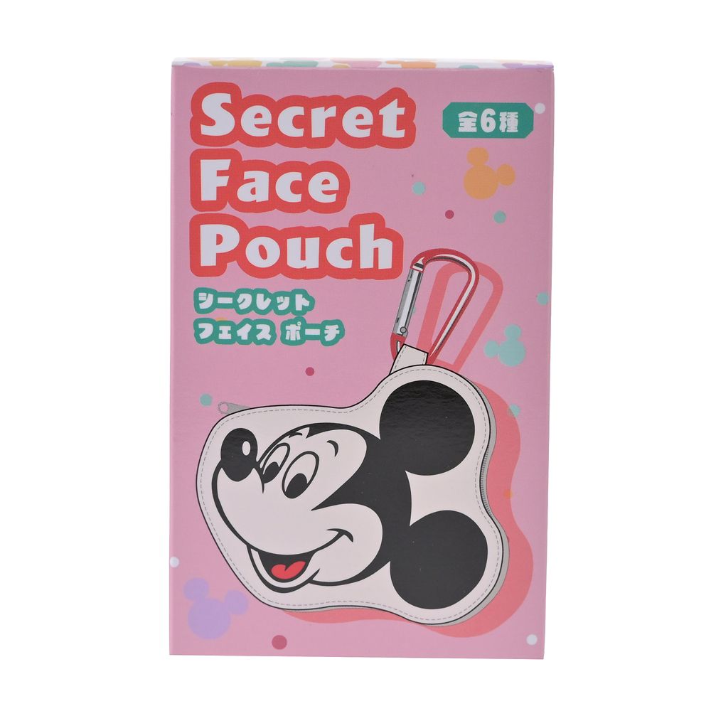 ミッキー＆フレンズ シークレットポーチ カラビナ付き フェイスダイカット