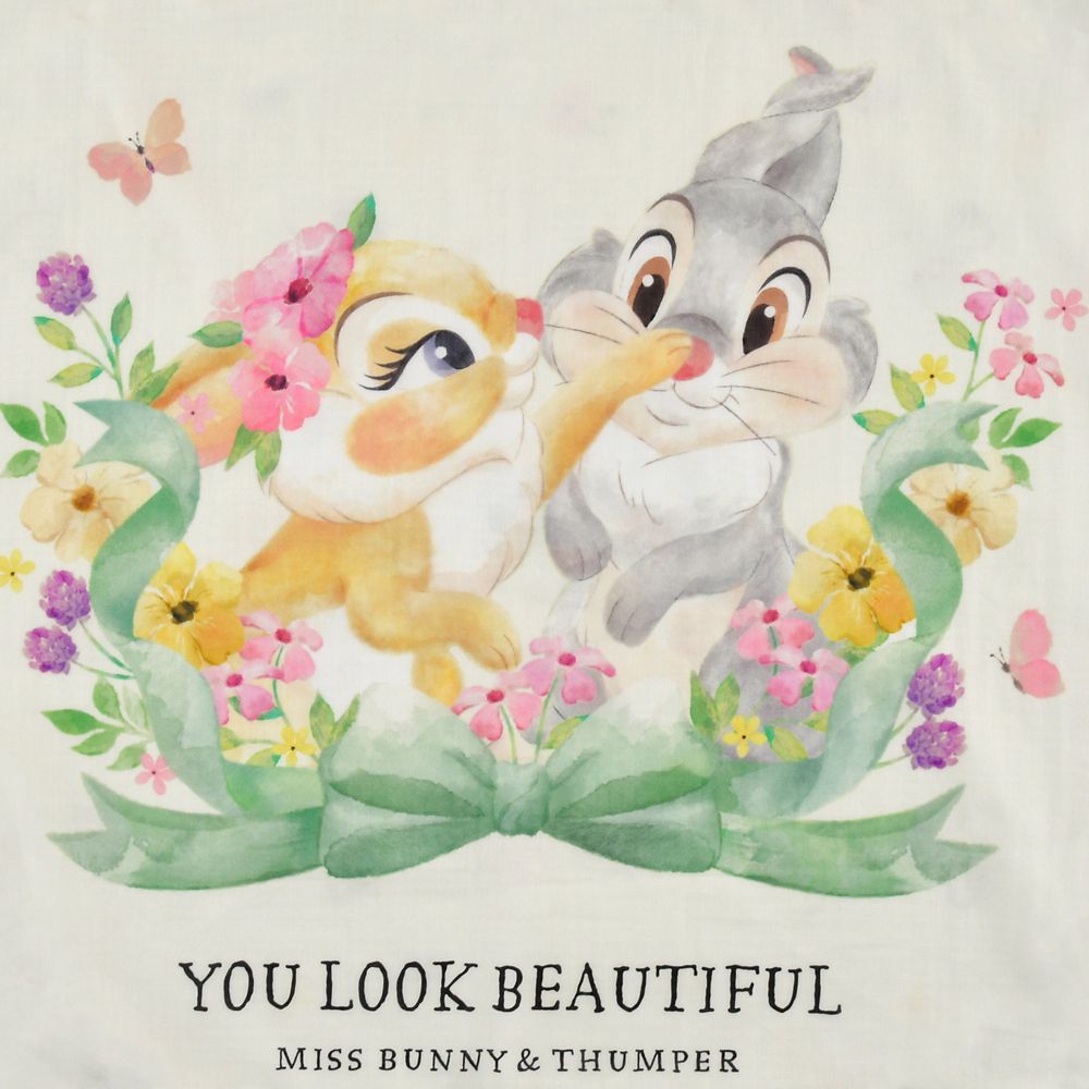 バンビ ブランケット ガーゼ Cool リバーシブル 巾着入り DISNEY SPRING ROMANCE