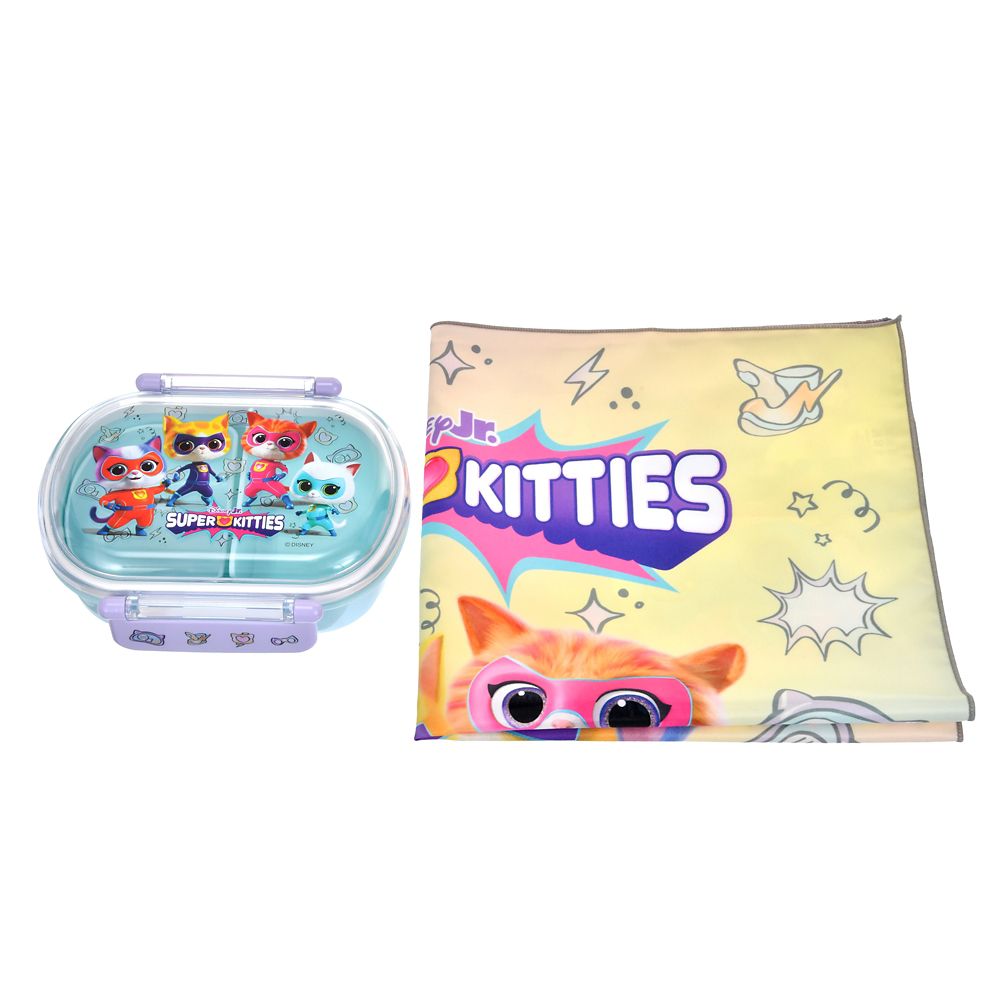 【キッズ用】スーパーキティ お弁当箱 ランチクロス付き グラデーション SUPER KITTIES