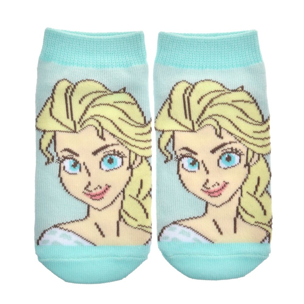 【キッズ用】エルサ 靴下 くるぶし ブルー 13～18