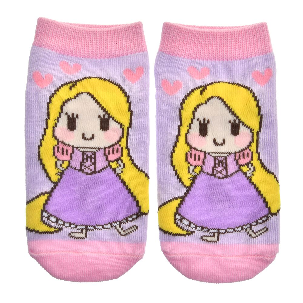 【キッズ用】ラプンツェル 靴下 くるぶし らくがき パープル 13～18