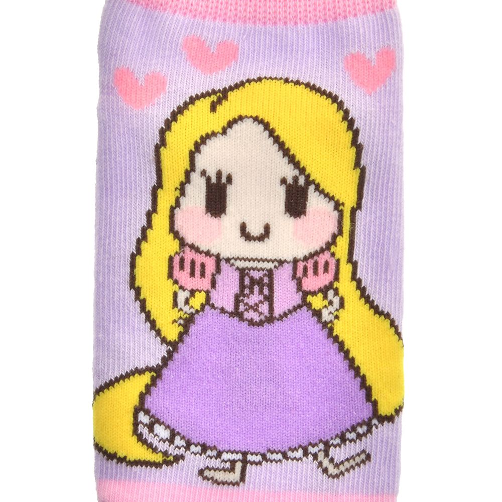 【キッズ用】ラプンツェル 靴下 くるぶし らくがき パープル 13～18