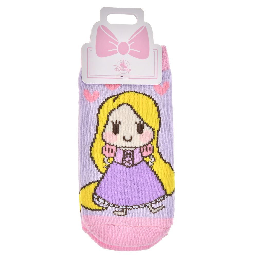 【キッズ用】ラプンツェル 靴下 くるぶし らくがき パープル 13～18