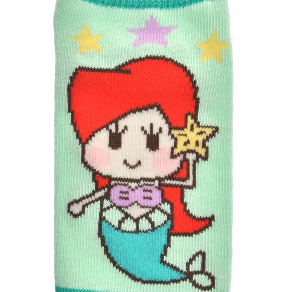 【キッズ用】アリエル 靴下 くるぶし らくがき グリーン 13～18