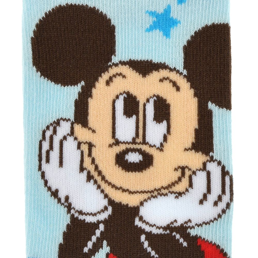 【キッズ用】ミッキー 靴下 くるぶし ブルー 13～18