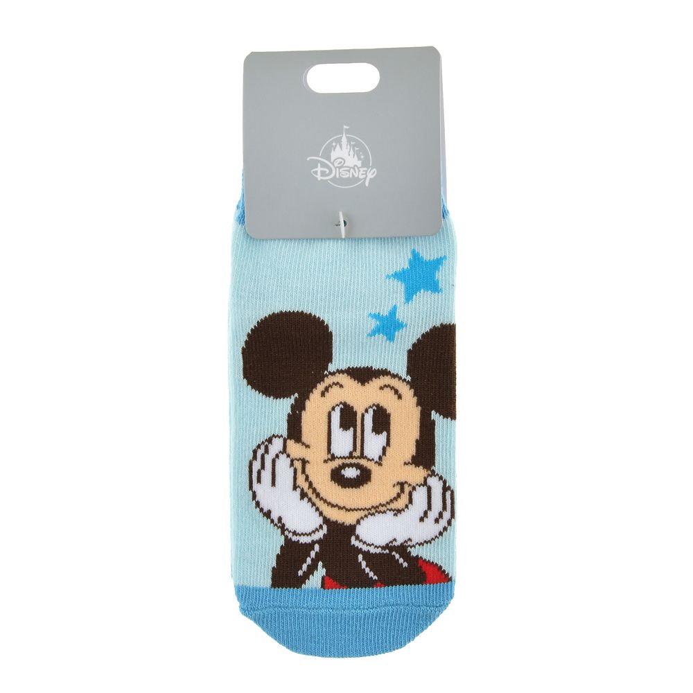 【キッズ用】ミッキー 靴下 くるぶし ブルー 13～18