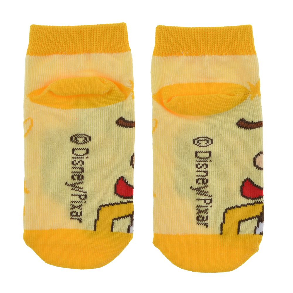 【キッズ用】ウッディ＆リトル・グリーン・メン／エイリアン 靴下 くるぶし らくがき イエロー 13～18