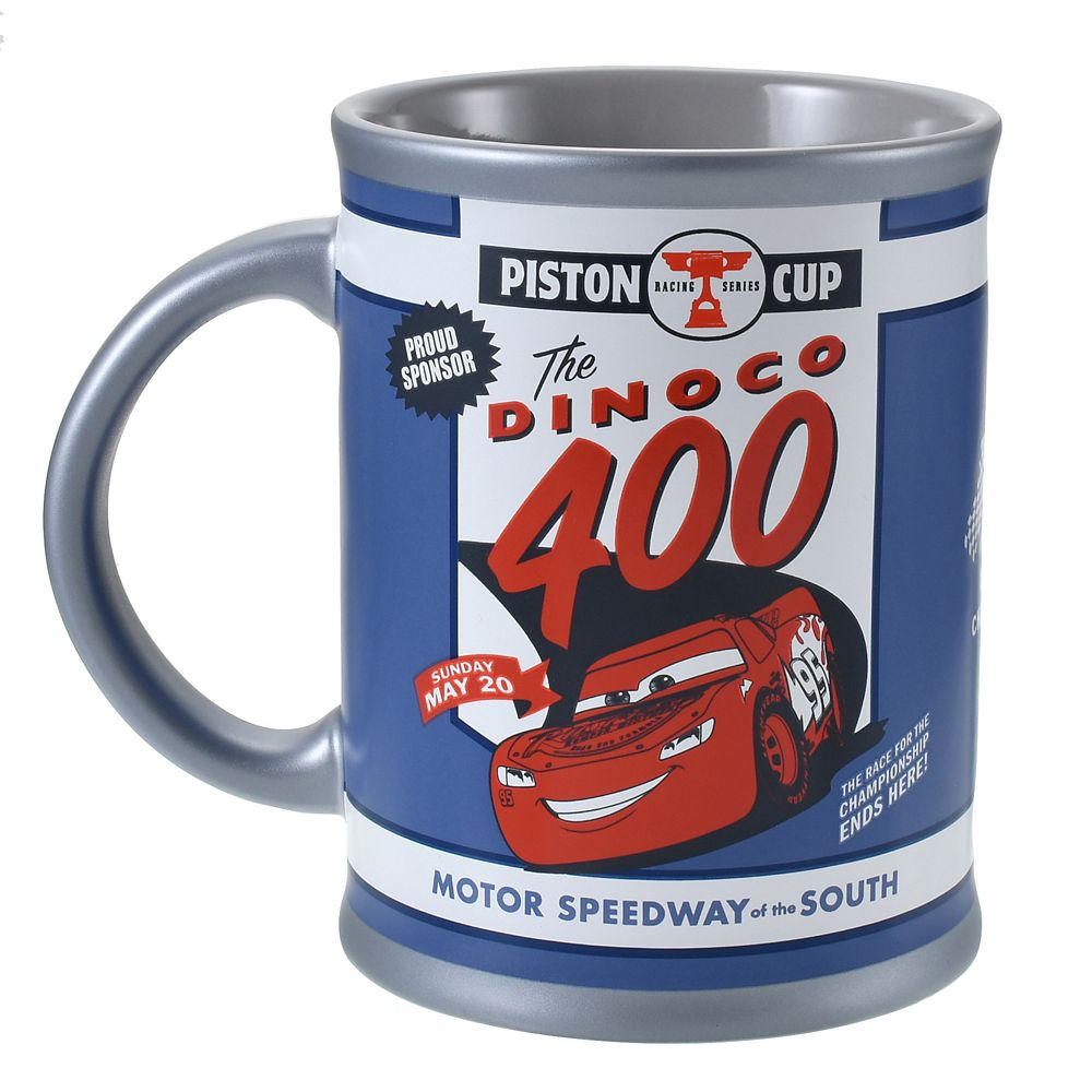 ライトニング・マックィーン マグカップ ふた付き Dinoco 400 Piston Cup Racing Series Cars 20th