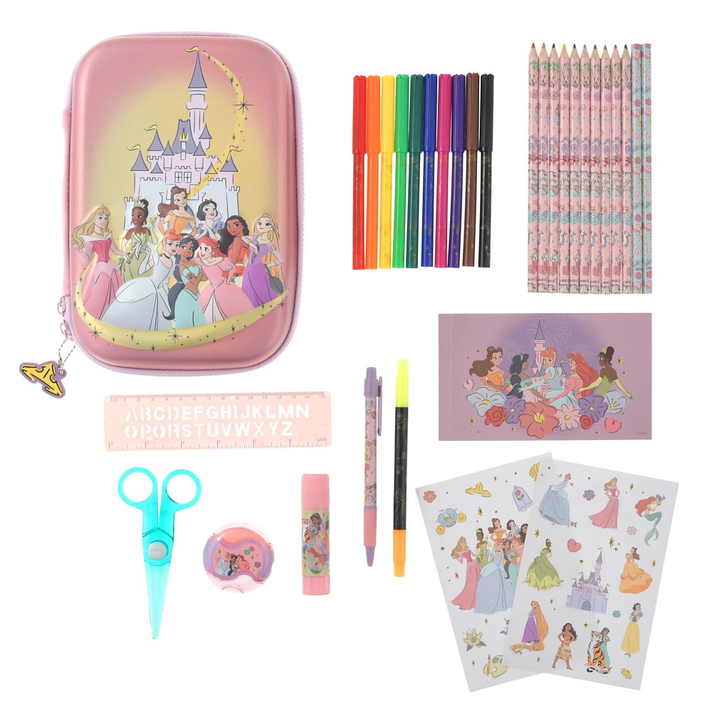 【キッズ用】ディズニープリンセス ステーショナリーセット ジップケース Enchanted