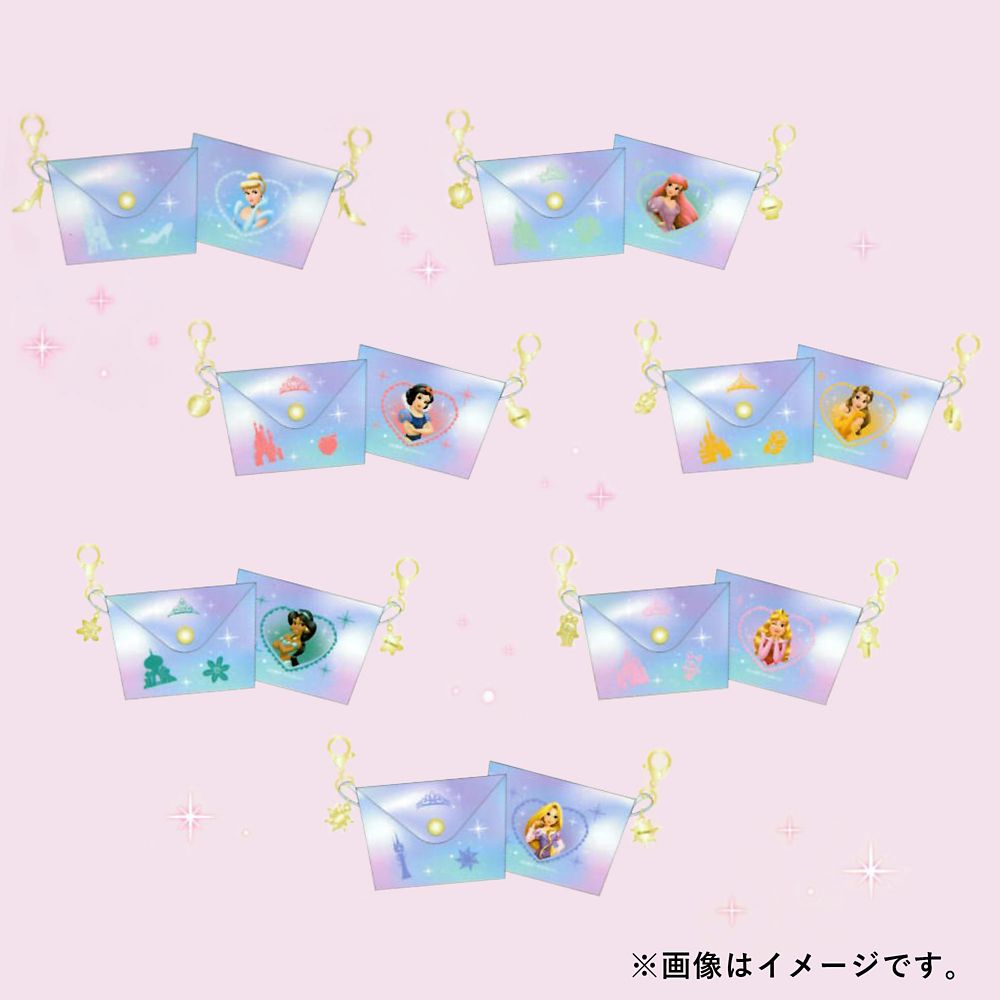ディズニープリンセス シークレットポーチ オーロラクリア キーホルダータイプ