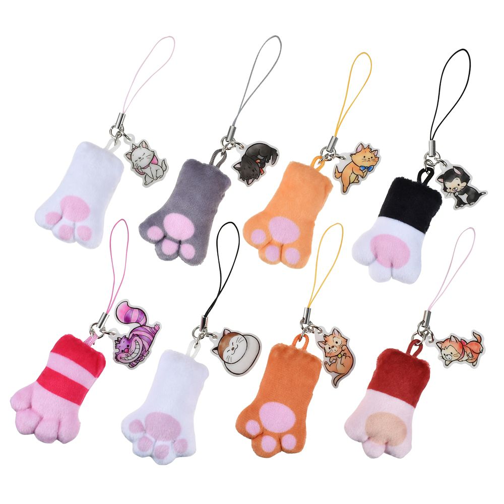 ディズニーキャラクター シークレットストラップ おてて デフォルメ ウォーターカラー ディズニーキャット