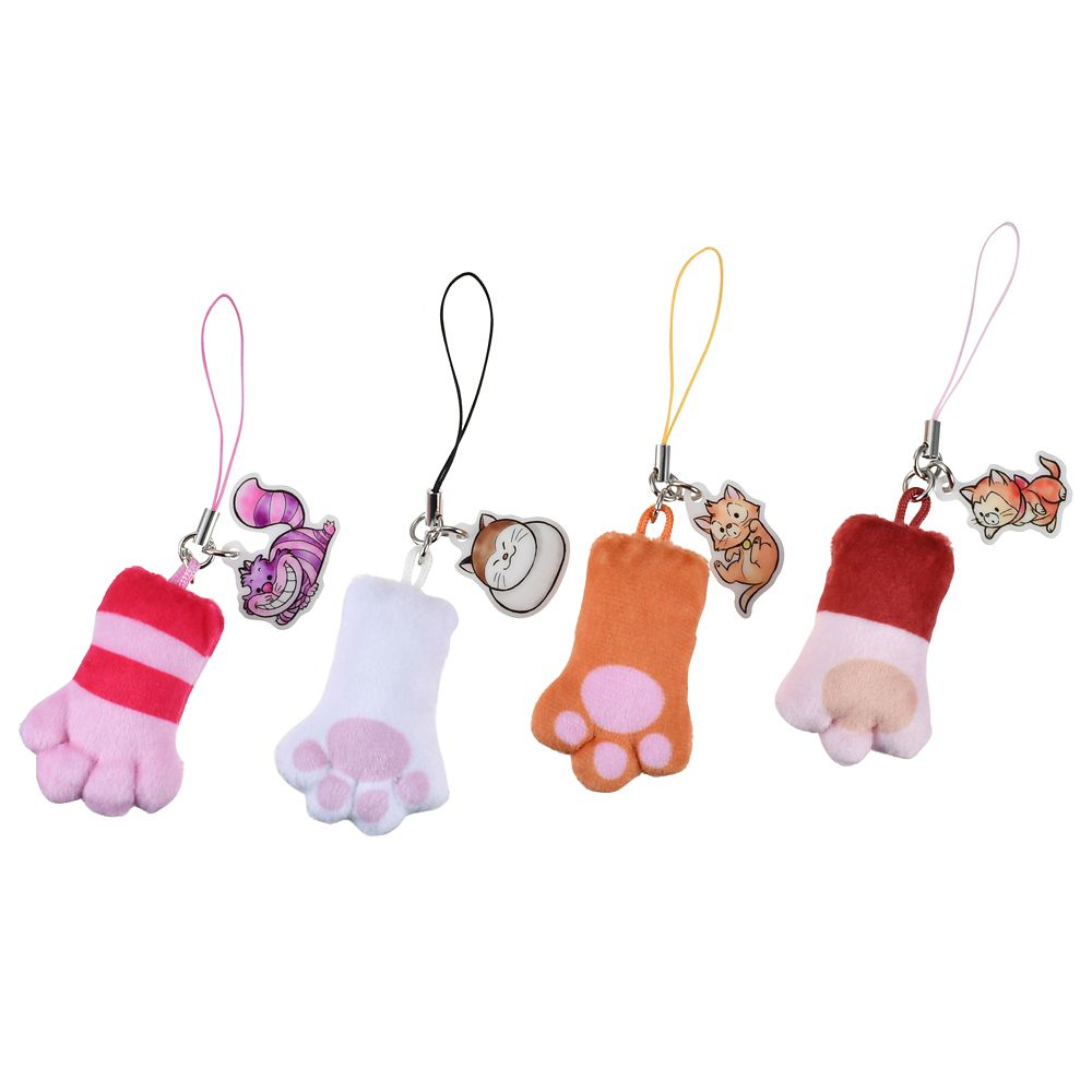 ディズニーキャラクター シークレットストラップ おてて デフォルメ ウォーターカラー ディズニーキャット