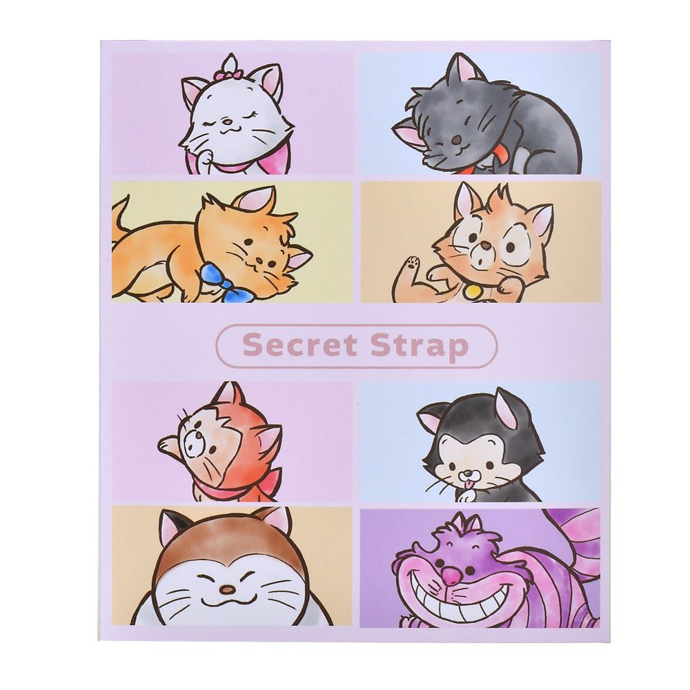 ディズニーキャラクター シークレットストラップ おてて デフォルメ ウォーターカラー ディズニーキャット