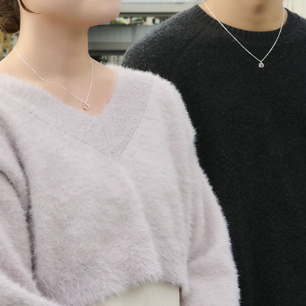 【ザ・キッス】[2025年 クリスマス限定] DI-SN729CZ  50cm 隠れミッキー /  シルバー ネックレス