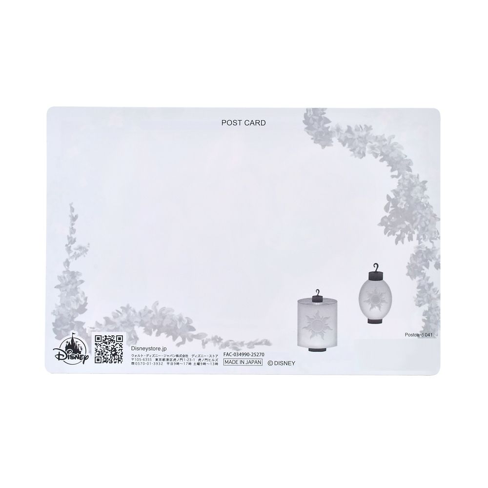 ラプンツェル＆パスカル ポストカード 窓 Lenticular