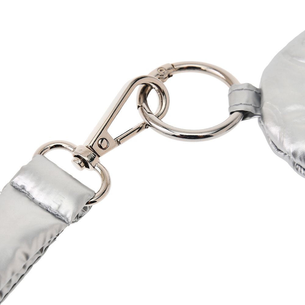 ベイマックス ポーチ フラット カラビナ・ハンドストラップ付き ソフトメタリック 型押し