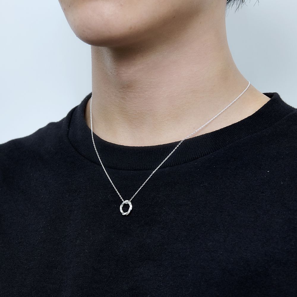 【ザ・キッス】 DI-SN1421CZ 50cm 　隠れミッキー　 / シルバー ネックレス  ［WEB限定］