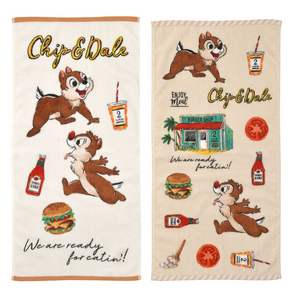 チップ＆デール フェイスタオル セット サマーホリデー