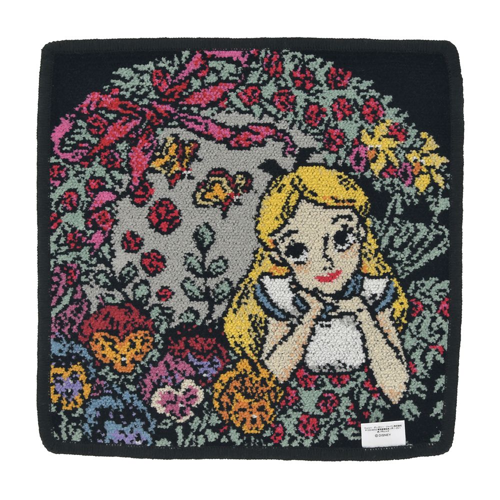 アリス、ものいう花、パンとバターフライ ミニタオル DISNEY ALICE IN WONDERLAND 75TH ANNIVERSARY
