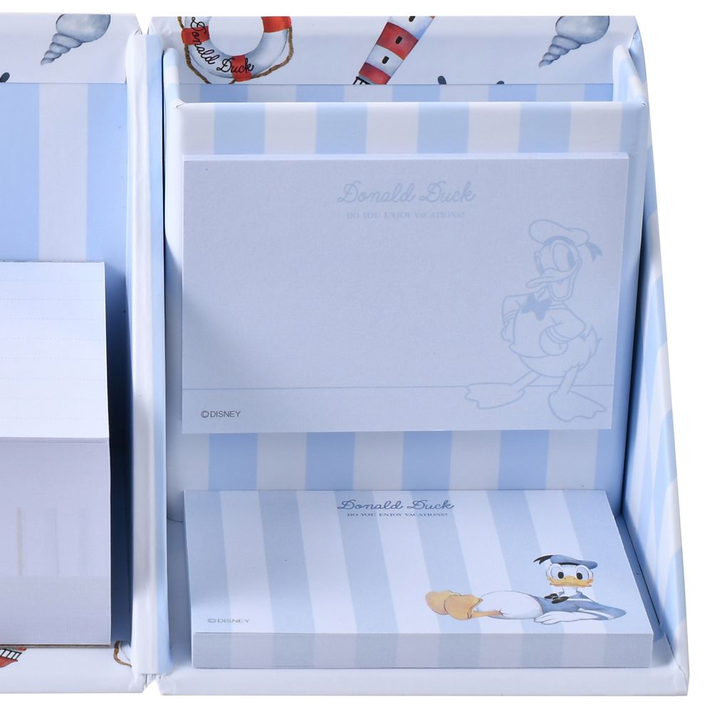 ドナルド 付箋・メモ帳 ペンスタンド付き Summer