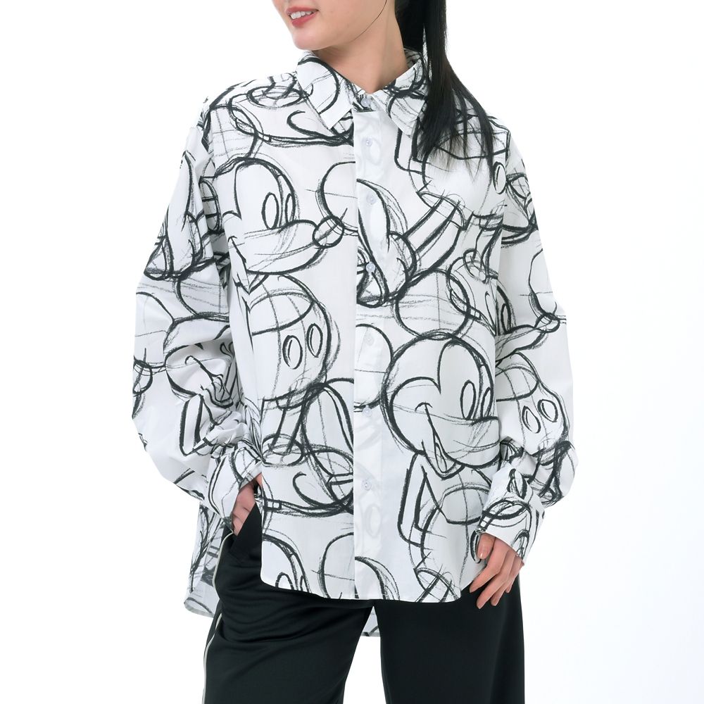 ミッキー 長袖シャツ スタンディングポーズ スケッチ MAGICAL LABEL