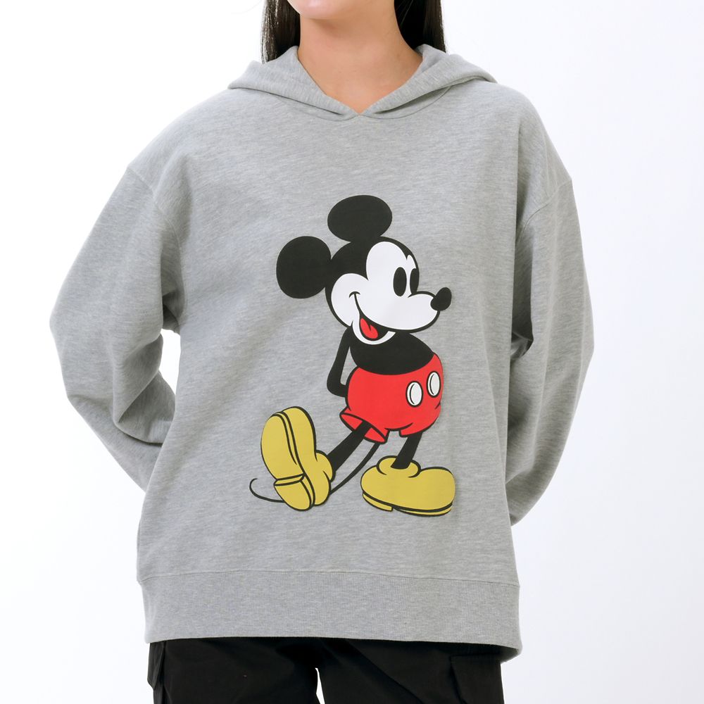 ミッキー 長袖パーカー スタンディングポーズ グレー MAGICAL LABEL