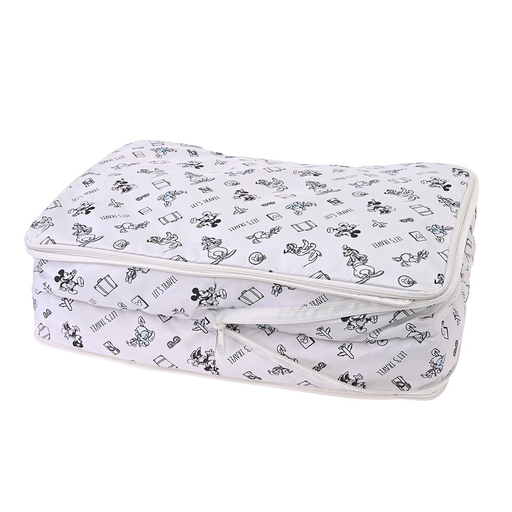 ミッキー＆フレンズ 衣類圧縮収納ポーチ(L) 2ルーム 折りたたみ式 Disney Magical Travel