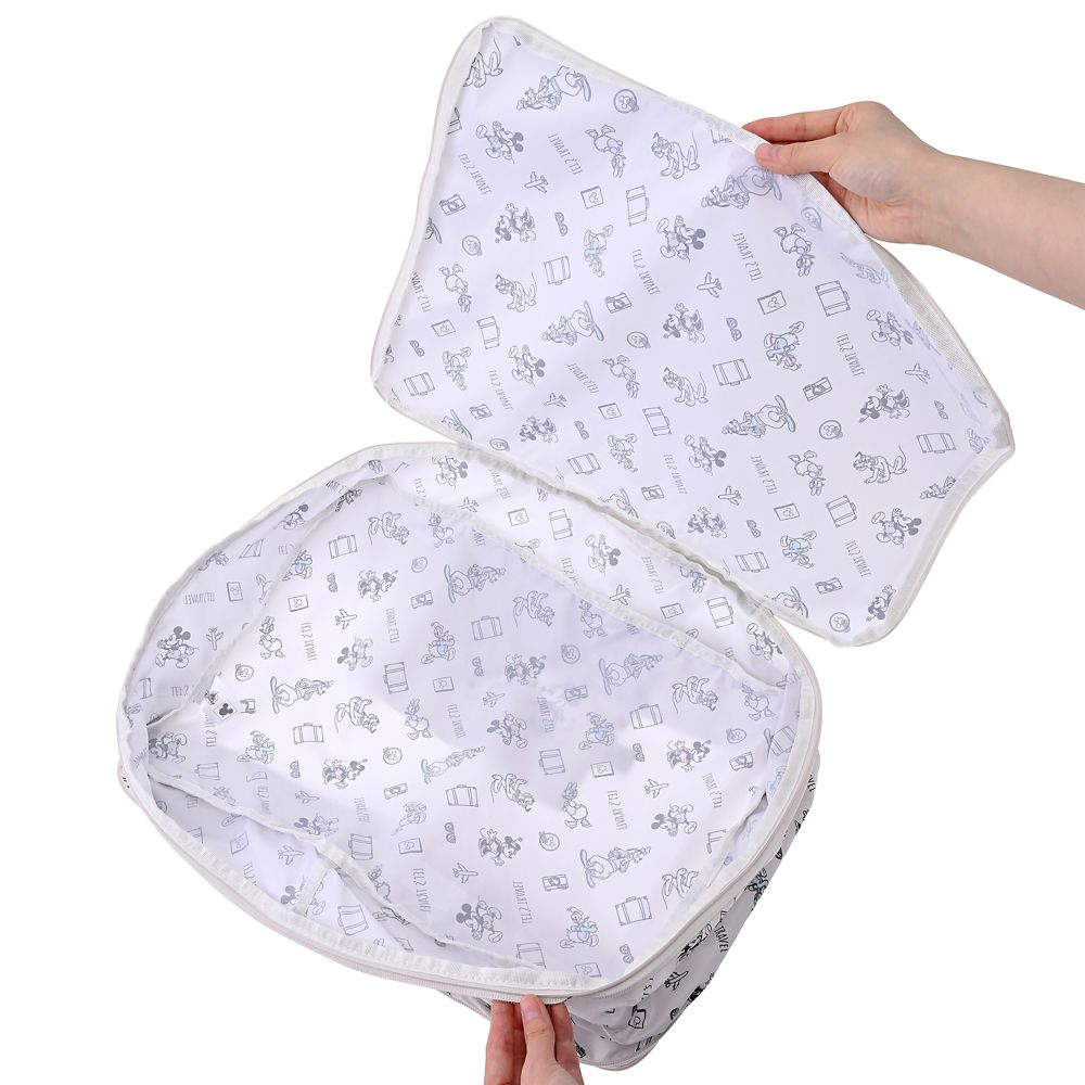 ミッキー＆フレンズ 衣類圧縮収納ポーチ(L) 2ルーム 折りたたみ式 Disney Magical Travel