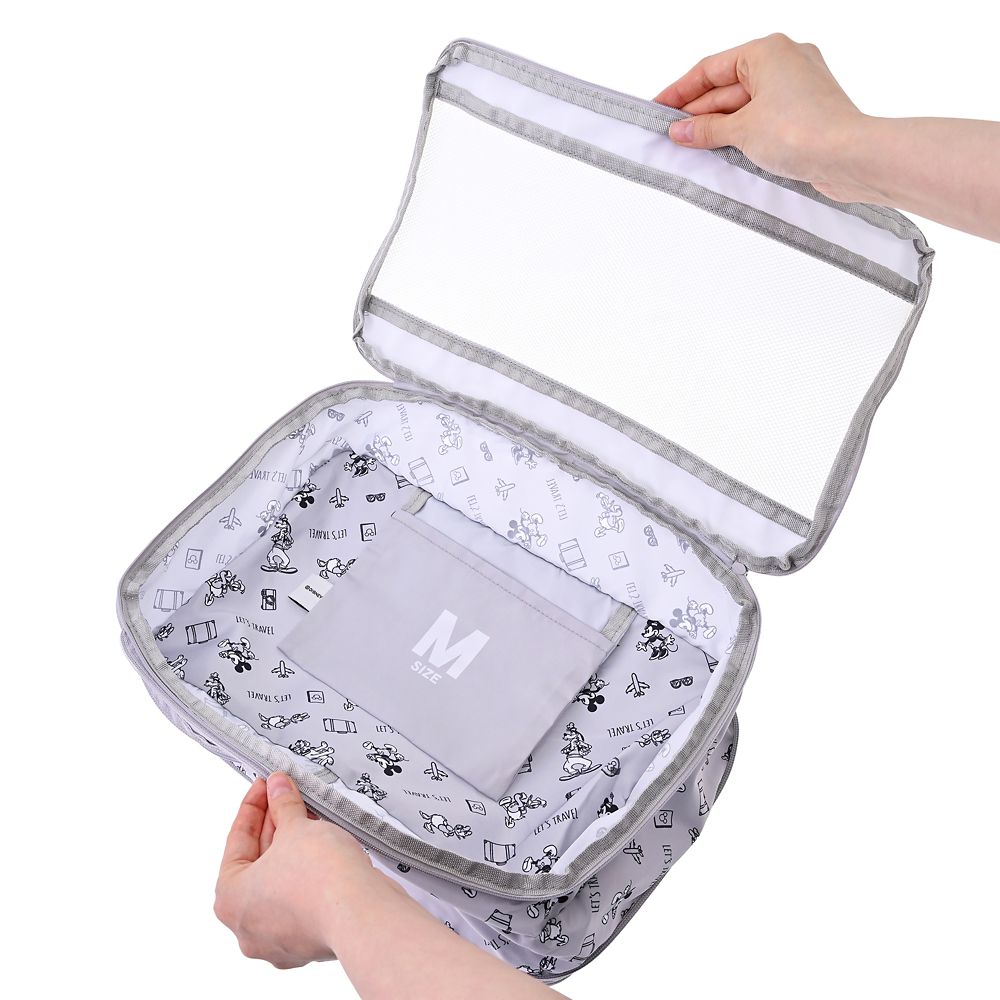 ミッキー 衣類圧縮収納ポーチ(M) 2ルーム 折りたたみ式 Disney Magical Travel