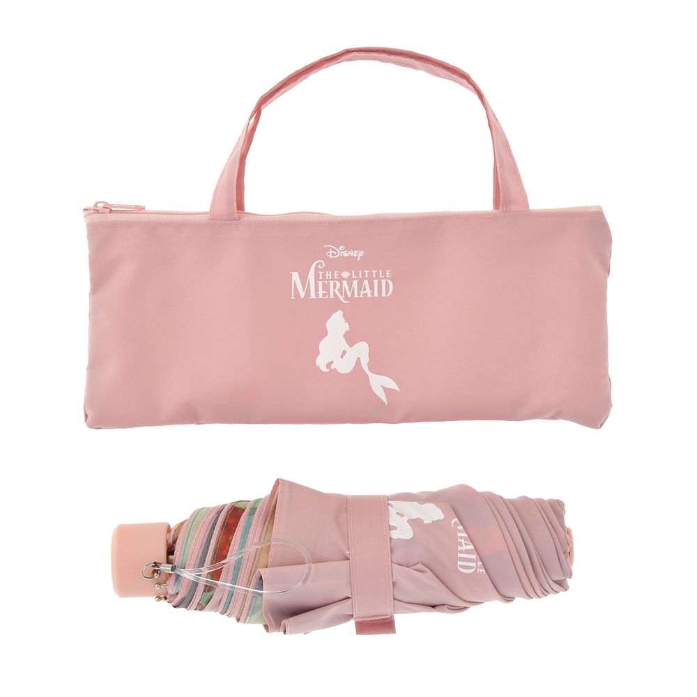 アリエル、フランダー、セバスチャン 折りたたみ傘 晴雨兼用 ポーチ入り SHINY DAY