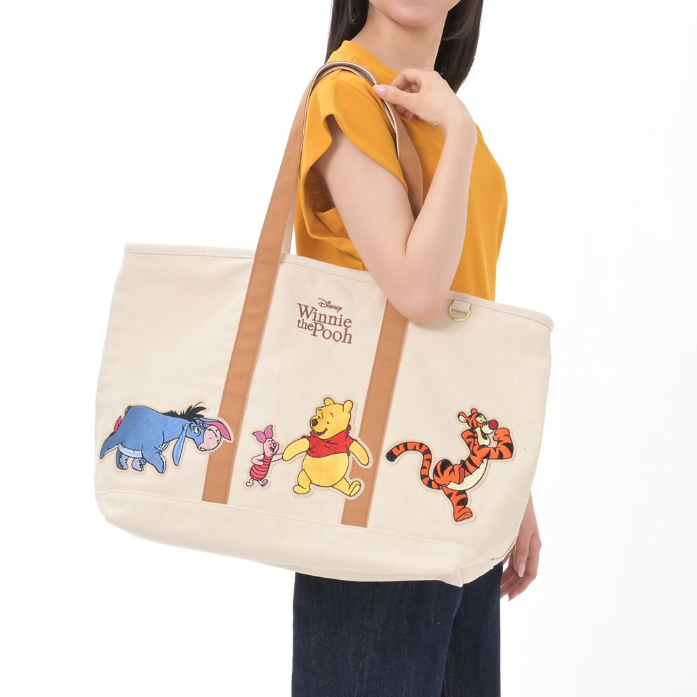 プー＆フレンズ トートバッグ(L) シップ型 ウォーク アップリケ TOTE BAG Collection