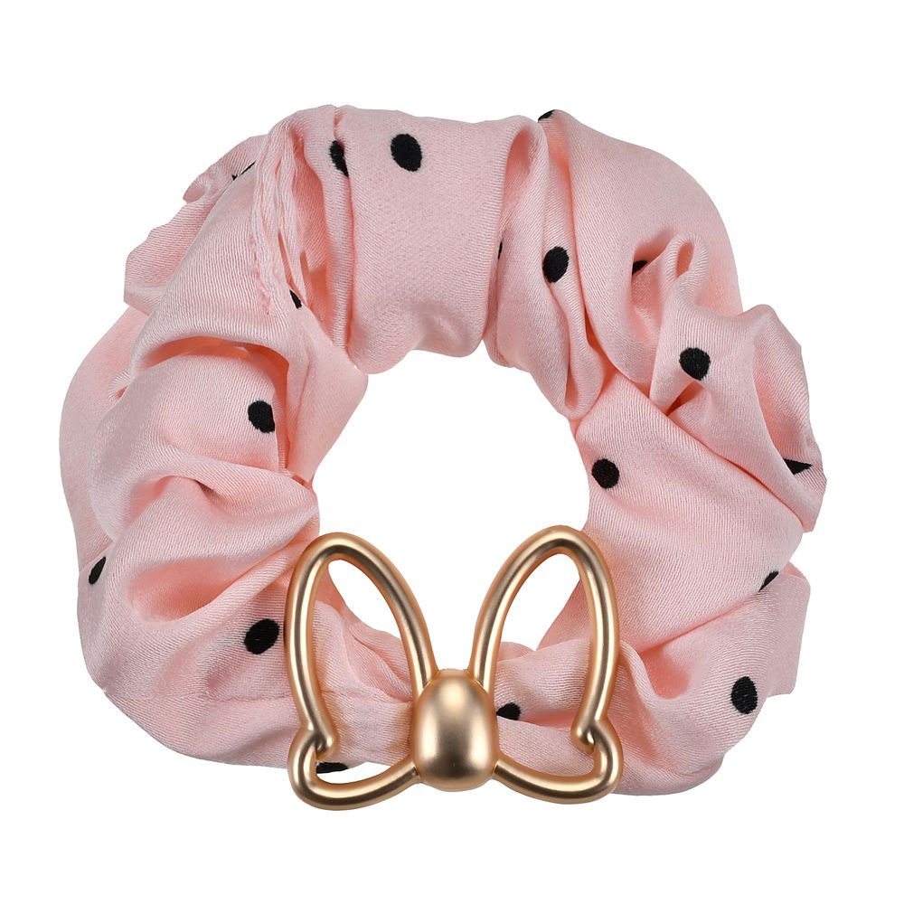 ミニー シュシュ リボン メタルモチーフ