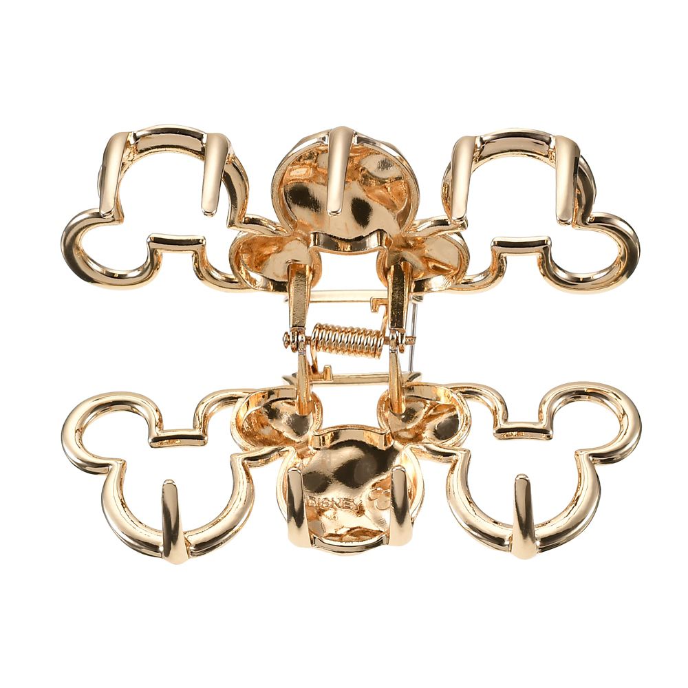 ミッキー ヘアクリップ トリプルアイコン メタルカラー