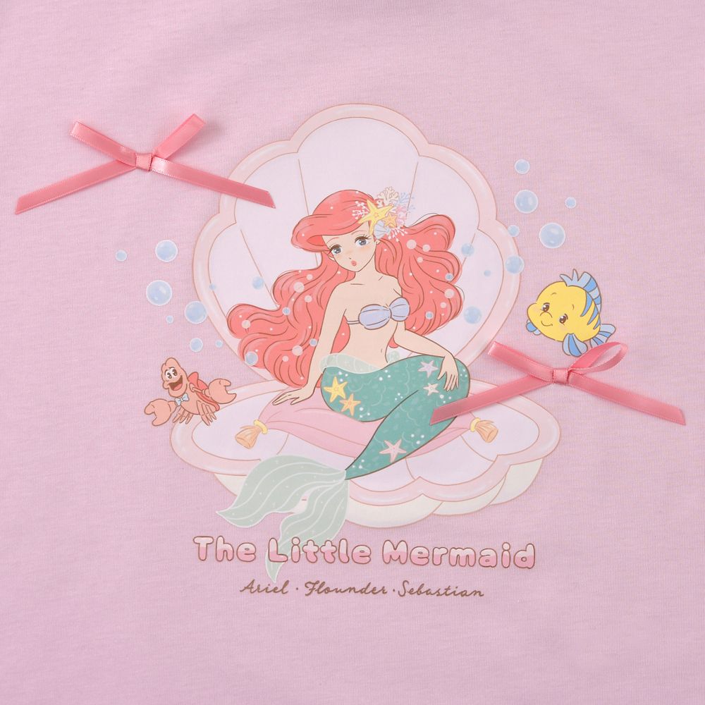 アリエル、フランダー、セバスチャン 半袖Tシャツ リトル・マーメイド Illustrated by mikko