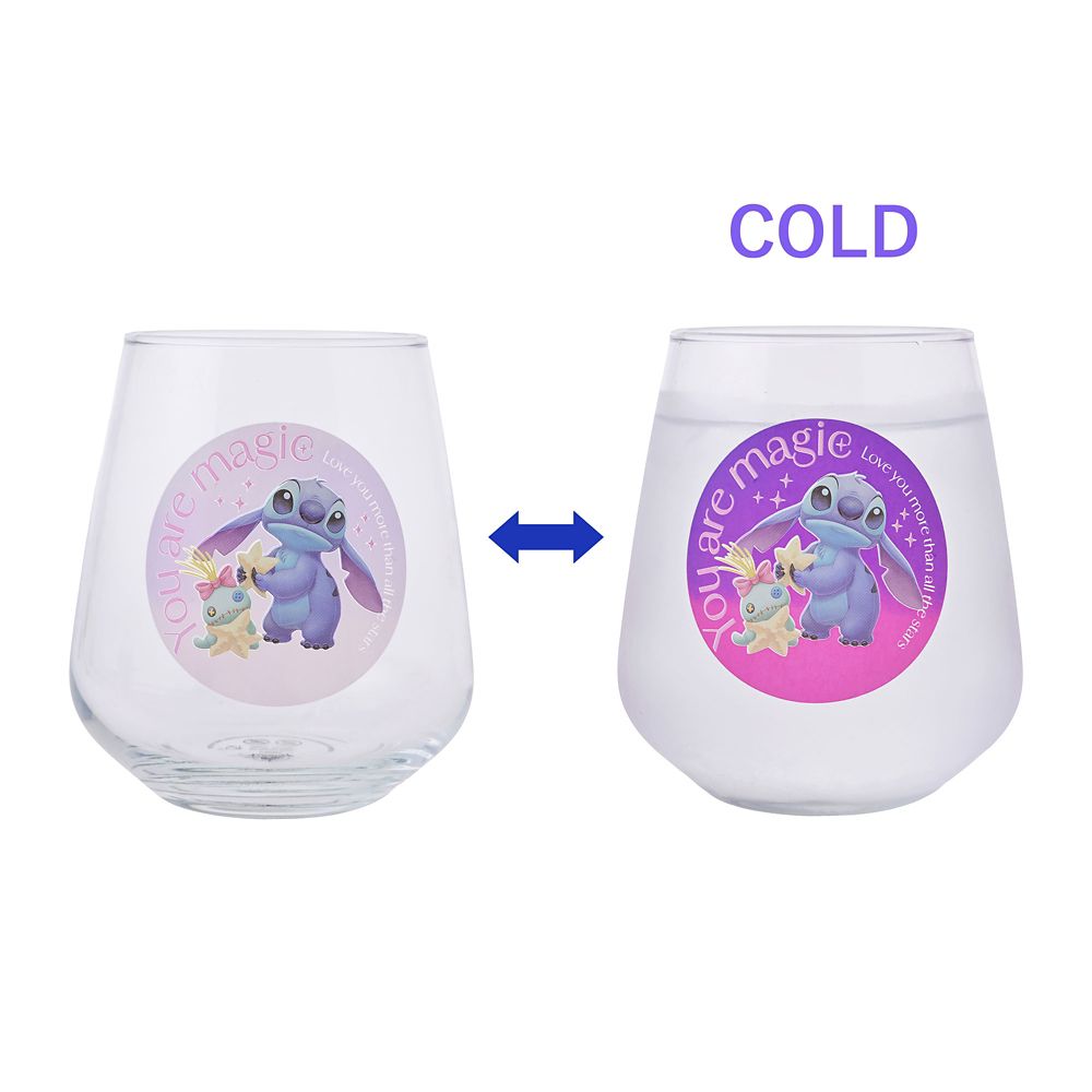 スティッチ＆スクランプ グラス カラーチェンジ Disney Stitch Day Collection